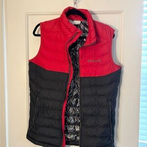 Columbia Two-Tone Red and Black Puffer Vest